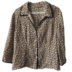 Vintage I.E. Relaxed Silk Collared Button Up Blouse